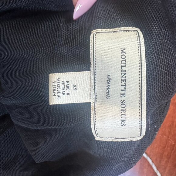 ANTHROPOLOGIE Moulinette Soeurs Black Floral Romper Jumpsuit Size XS - Picture 9 of 14